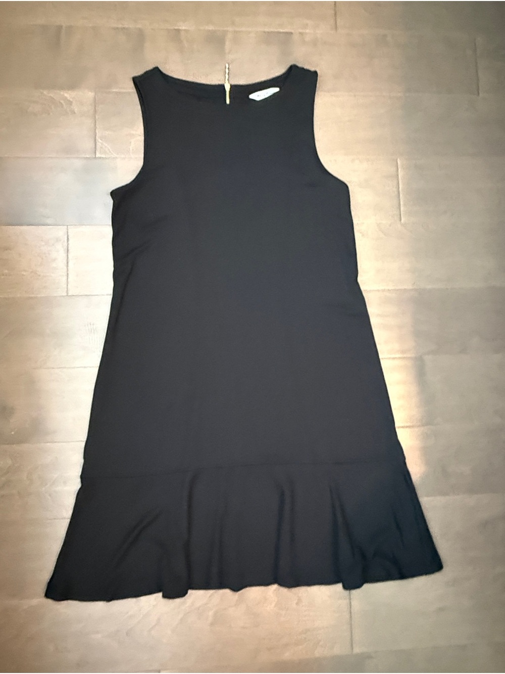 Tommy Bahama Black Darcy Sleeveless Flounce Hem Shift Dress Excellent Large